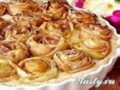 Фото Пирог с розами из яблок