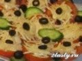 Фото Помидоры с маслинами и козьим сыром